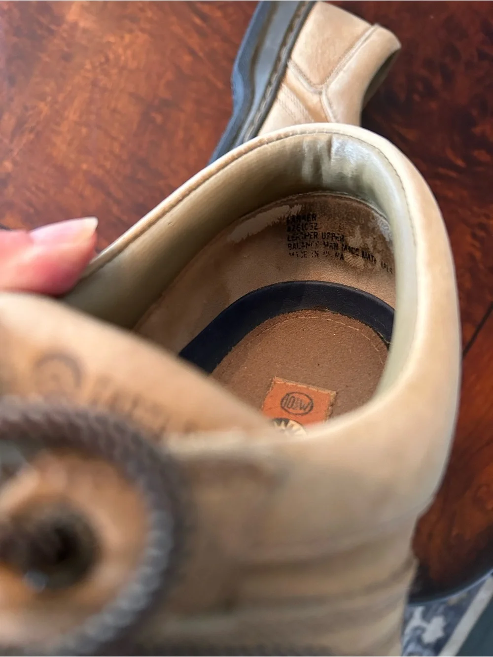 Earth Shoe Park Casual Comfort Oxford Men's Size 10.5 W Beige Leather Lace Shoes